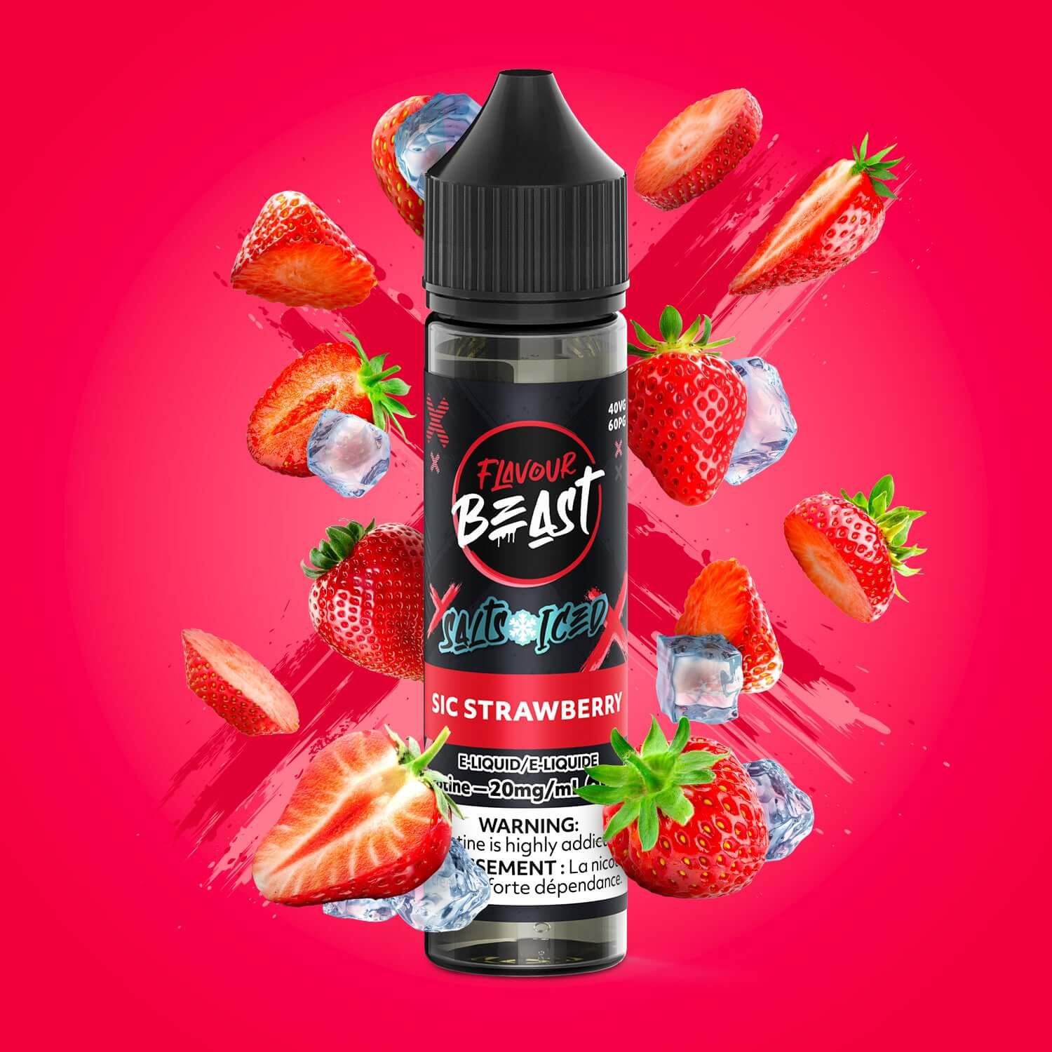 Flavour Beast e-liquid - salt iced 60ml Blastin' Banana Mango - iced salt e-liquid with explosive flavor combinations, available in Hawkesbury, Ottawa, and across Ontario.
