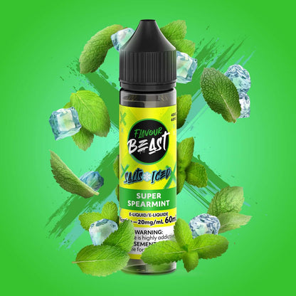 Flavour Beast e-liquid - salt iced 60ml Extreme Mint Iced - iced salt e-liquid with explosive flavor combinations, available in Hawkesbury, Ottawa, and across Ontario.