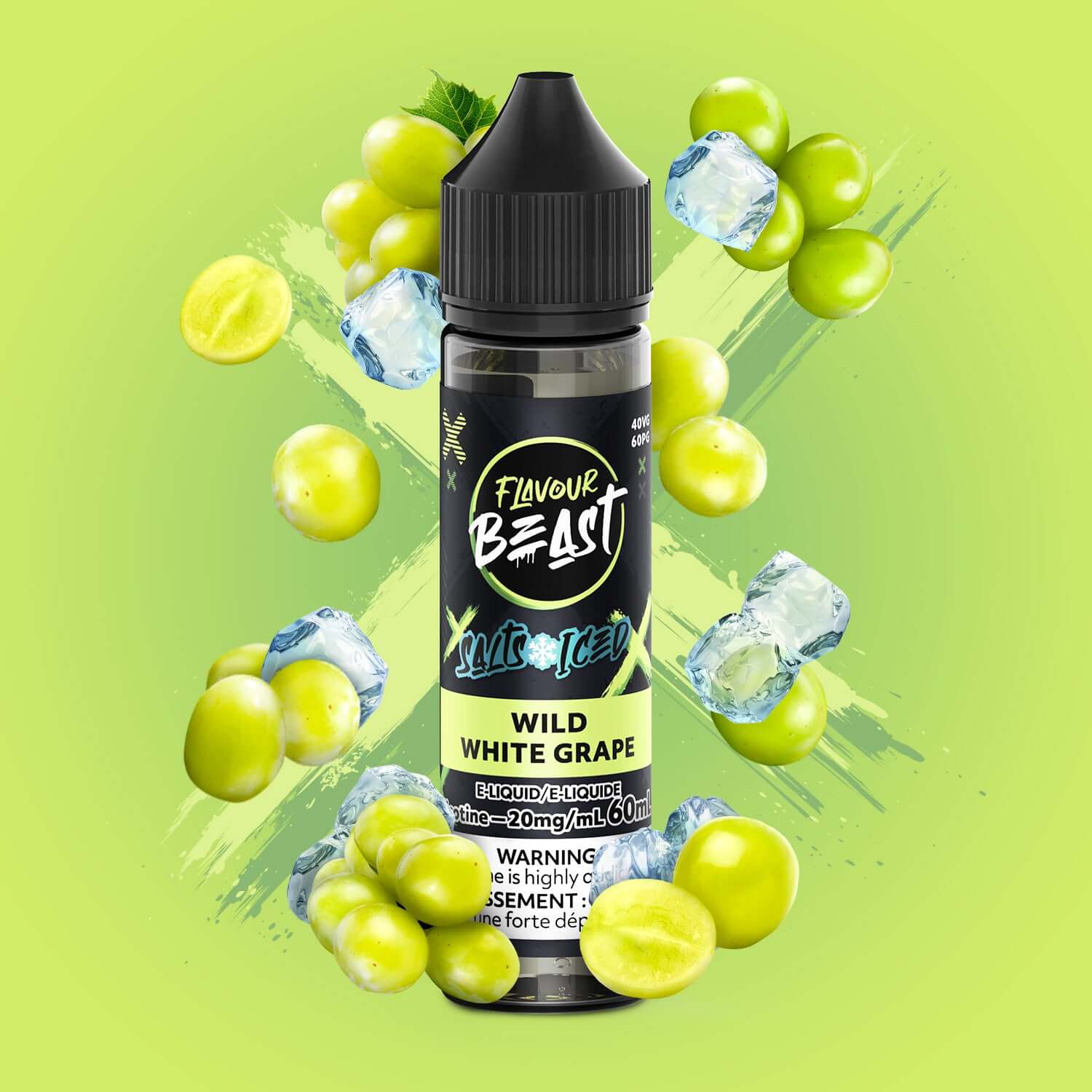 Flavour Beast e-liquid - salt iced 60ml Boss Blueberry - iced salt e-liquid with explosive flavor combinations, available in Hawkesbury, Ottawa, and across Ontario.
