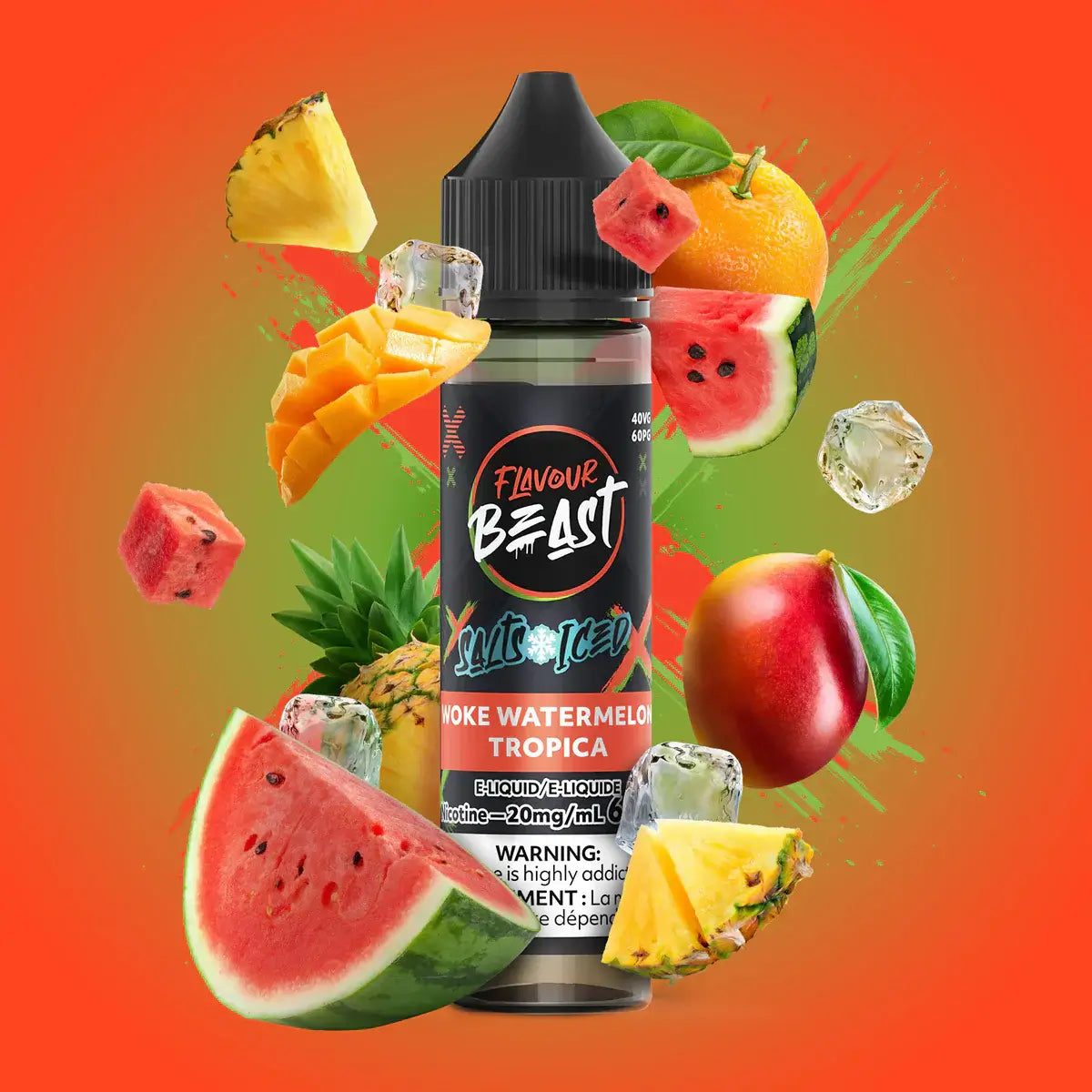 Flavour Beast e-liquid - salt iced 60ml Super Sour Apple - iced salt e-liquid with explosive flavor combinations, available in Hawkesbury, Ottawa, and across Ontario.