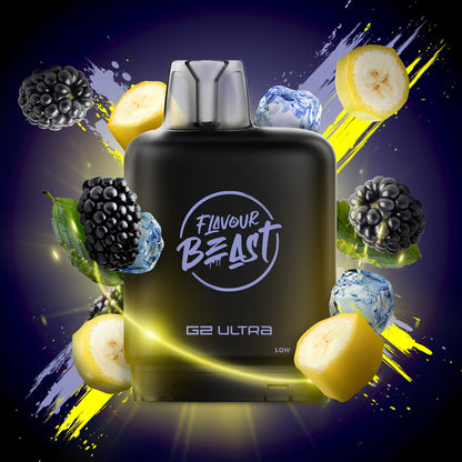 Flavour Beast Level X G2 Ultra Pod Iced - Blazin Banana Blackberry Iced