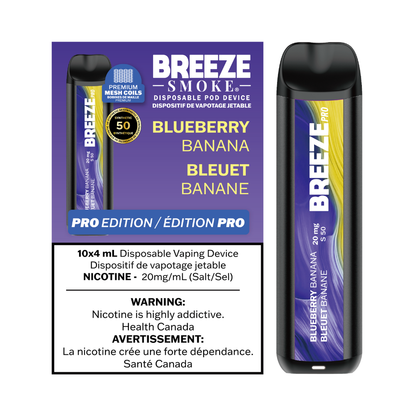 Breeze Pro S50 4mL Disposable Vape - Blueberry Banana