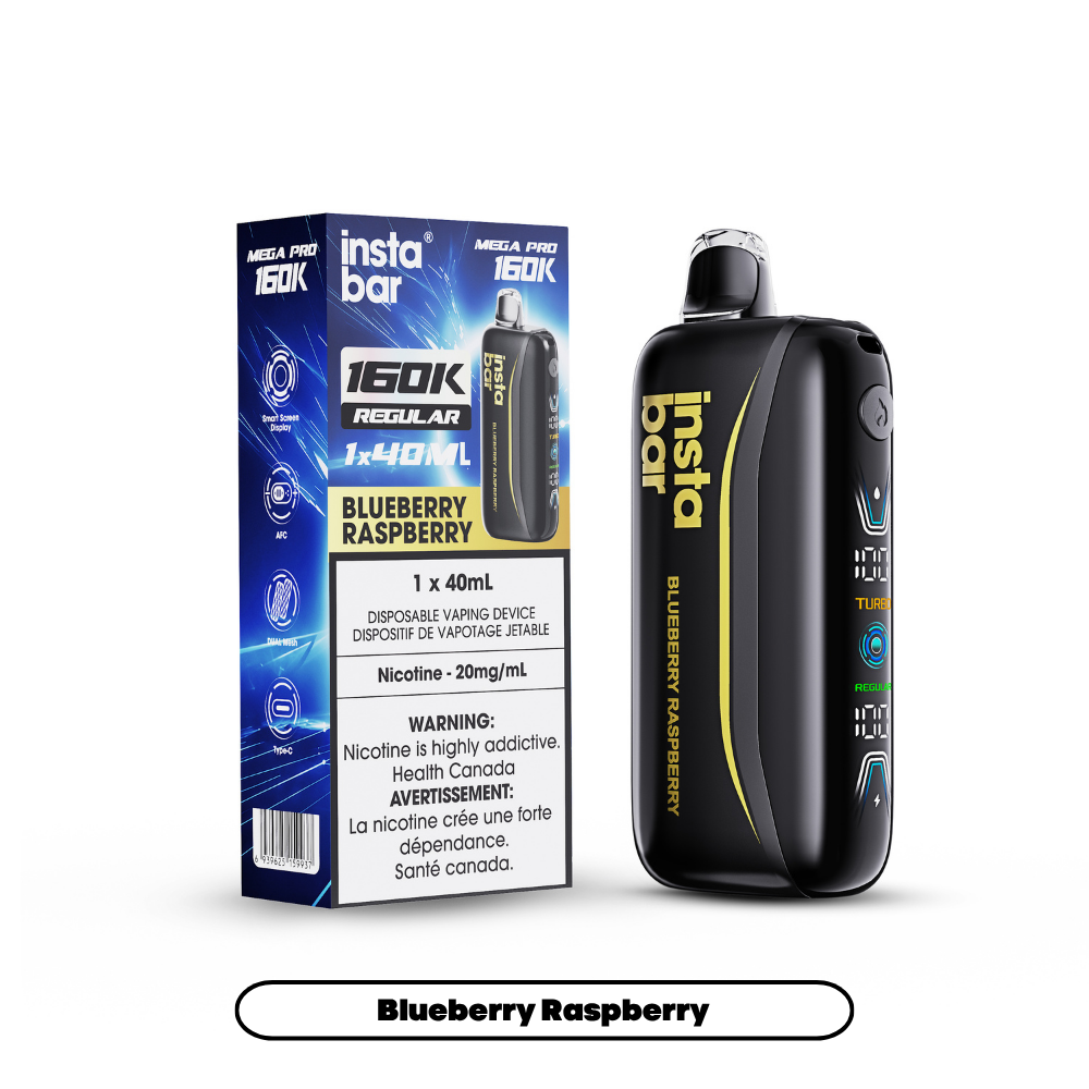 Insta Bar Mega Pro 160K Blueberry Raspberry Disposable Vape - Supa Vapes