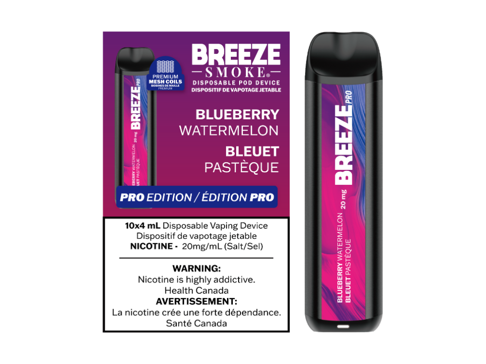 Breeze Pro 20mg Disposable Vape - Blueberry Watermelon