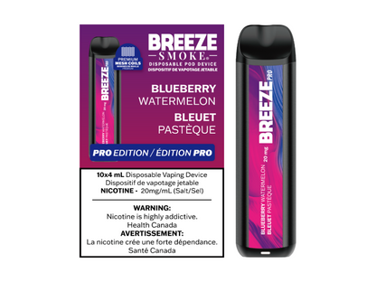Breeze Pro 20mg Disposable Vape - Blueberry Watermelon