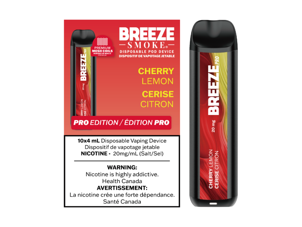 Breeze Pro 20mg Disposable Vape - Cherry Lemon