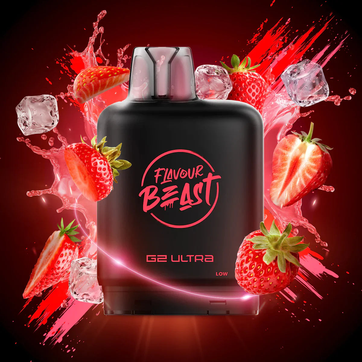 Flavour Beast Level X G2 Ultra Pod Iced - Chuggin Strawberry Classic