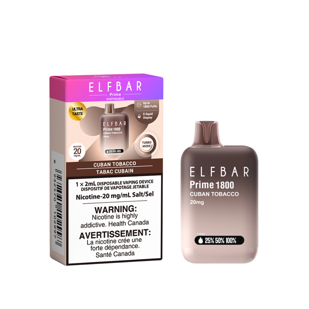 Elf Bar Prime 1800 - Cuban Tobacco