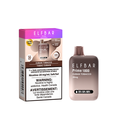 Elf Bar Prime 1800 - Cuban Tobacco