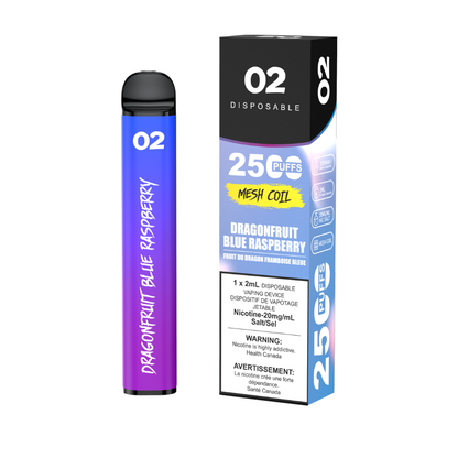 O2 2500 - Dragonfruit Blue Raspberry
