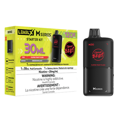 Flavour Beast Level X M Series Starter Kit 30mL Flippin' Fruit Flash - Supa Vapes