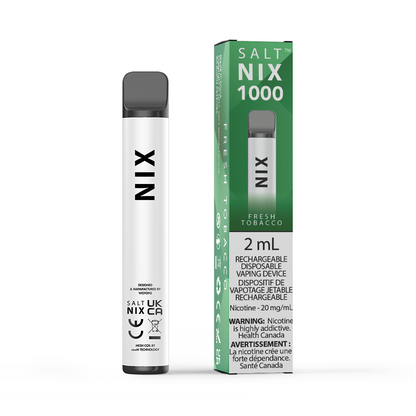 Salt Nix NIX 1000 Fresh Tobacco disposable vape