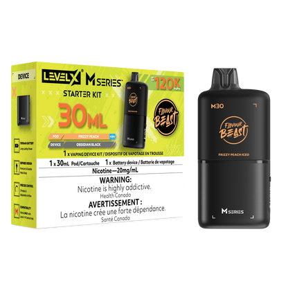 Flavour Beast Level X M Series Starter Kit 30mL Frizzy Peach Iced - Supa Vapes