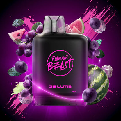 Flavour Beast Level X G2 Ultra Pod Iced - Gleamin Grape Watermelon Mint