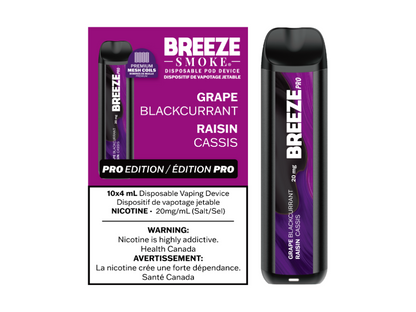 Breeze Pro 20mg Disposable Vape - Grape Blackcurrant