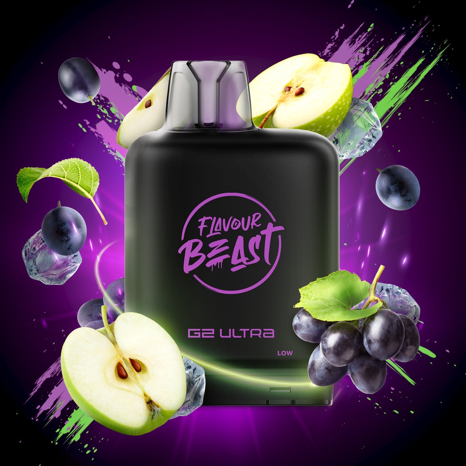 Flavour Beast Level X G2 Ultra Pod Iced - Grapplin Grape Sour Apple Iced