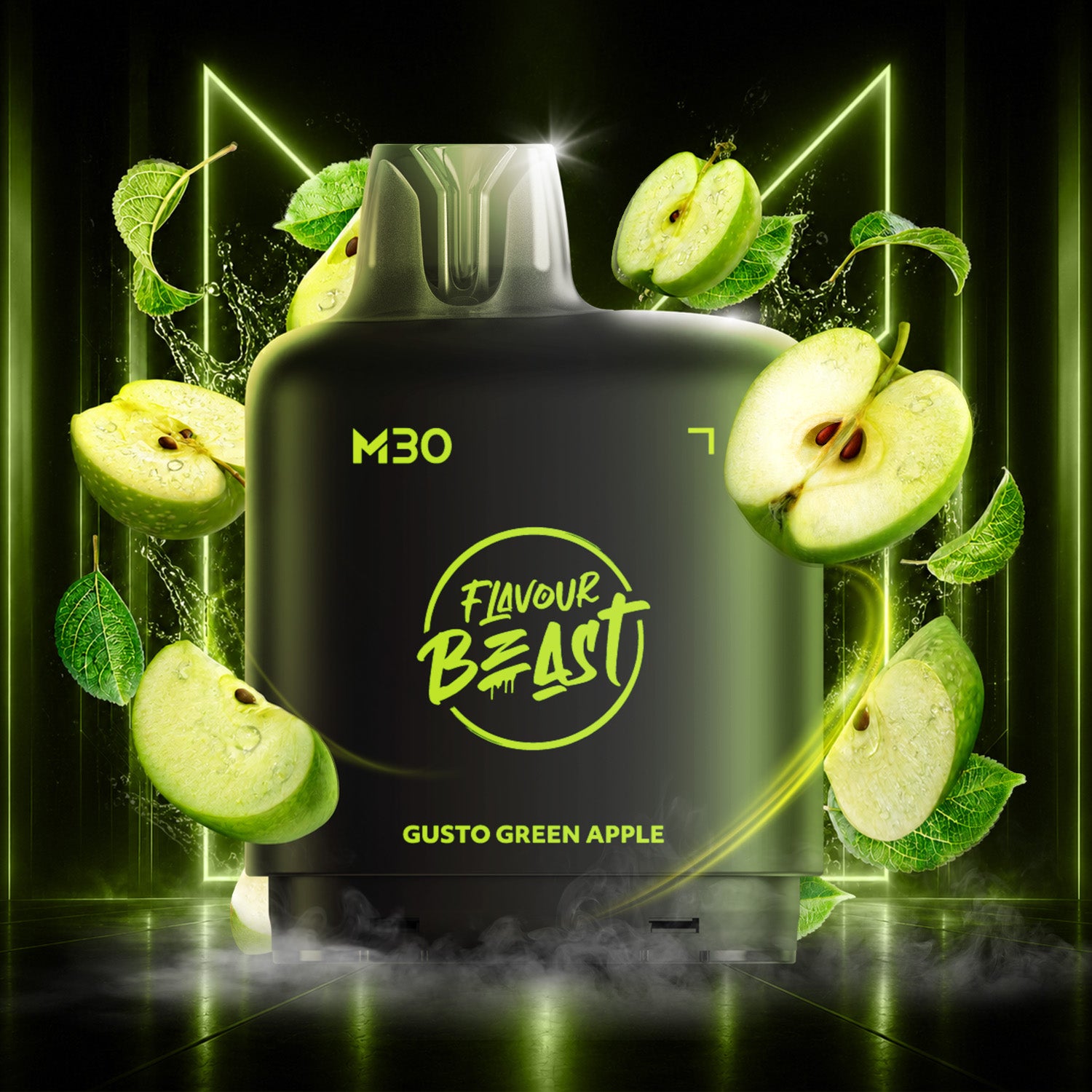 Flavour Beast Level X M Series 30mL Pod Gusto Green Apple - Supa Vapes