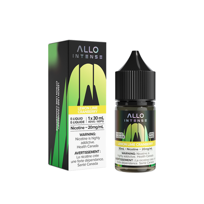 Allo Intense Lemon Lime Cranberry 30mL 20mg Salt Nic E-Liquid bottle
