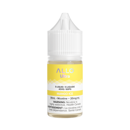 Allo Ultra Mango Ice 30mL 20mg Salt Nic E-Liquid bottle