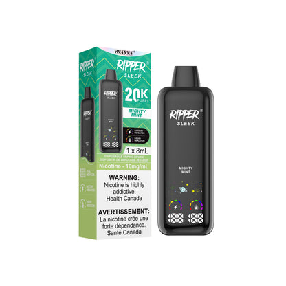 Ripper SLEEK 20K 10mg Mighty Mint Disposable Vape - Supa Vapes