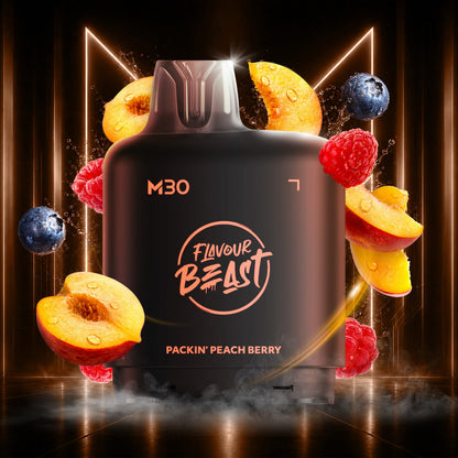 Flavour Beast Level X M Series 30mL Pod Packin' Peach Berry - Supa Vapes