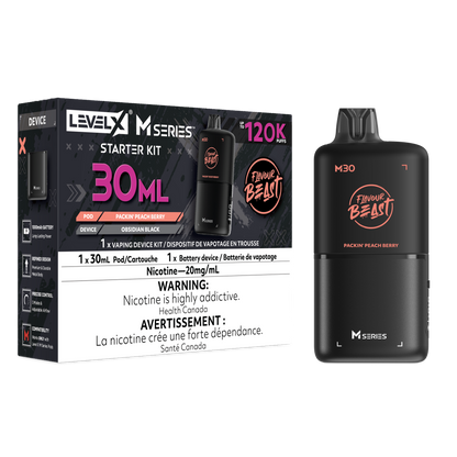 Flavour Beast Level X M Series Starter Kit 30mL Packin' Peach Berry - Supa Vapes