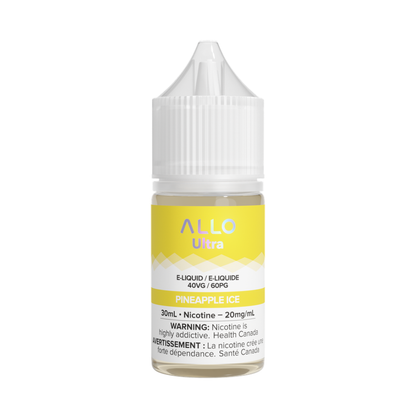Allo Ultra Pineapple Ice 30mL 20mg Salt Nic E-Liquid bottle