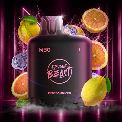 Flavour Beast Level X M Series 30mL Pod Pink Bomb Iced - Supa Vapes