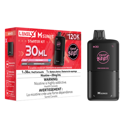 Flavour Beast Level X M Series Starter Kit 30mL Pink Bomb Iced - Supa Vapes