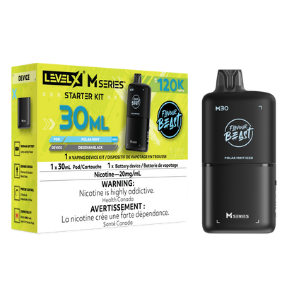 Flavour Beast Level X M Series Starter Kit 30mL Polar Mint Iced - Supa Vapes