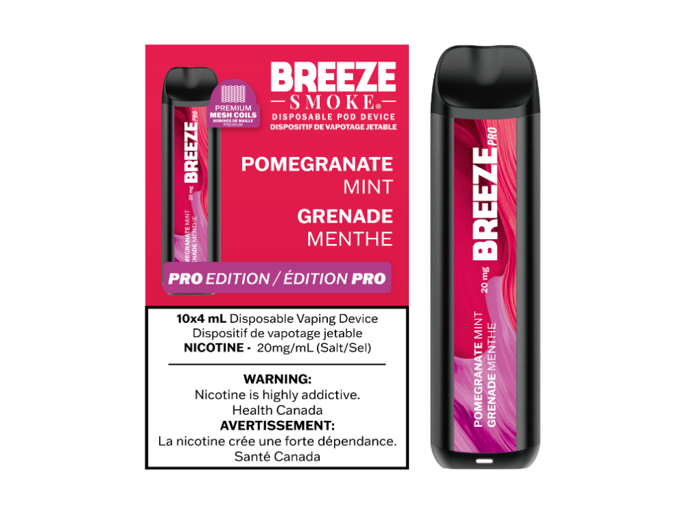 Breeze Pro 20mg Disposable Vape - Pomegranate Mint