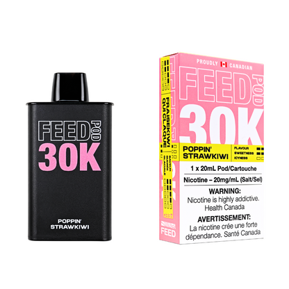 FEED 30K Poppin StrawKiwi pre-filled pods 5-pack
