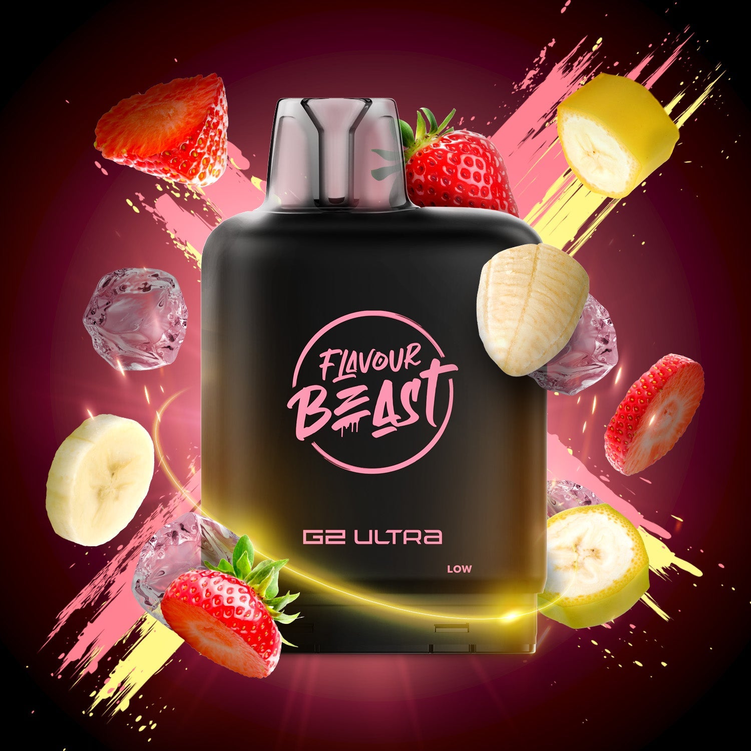 Flavour Beast Level X G2 Ultra Pod Iced - STR8 UP Strawberry Banana Iced