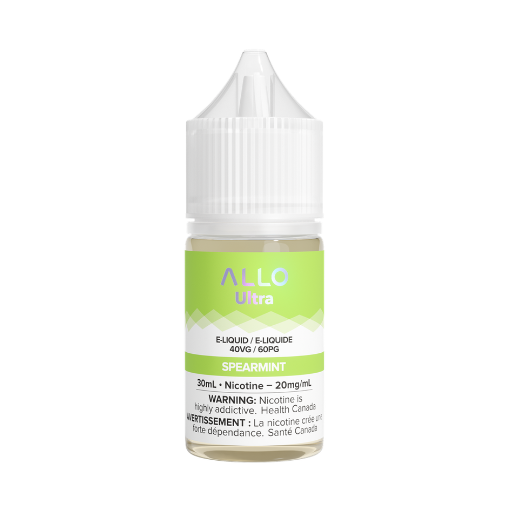 Allo Ultra Spearmint 30mL 20mg Salt Nic E-Liquid bottle