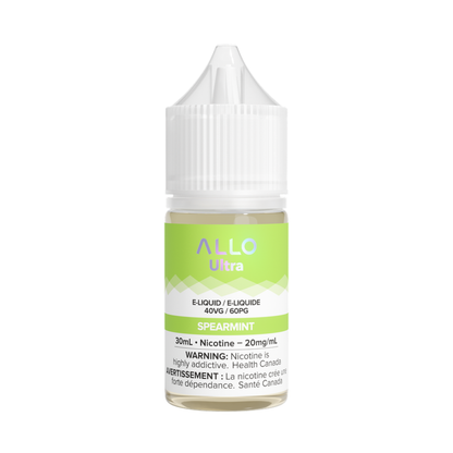 Allo Ultra Spearmint 30mL 20mg Salt Nic E-Liquid bottle