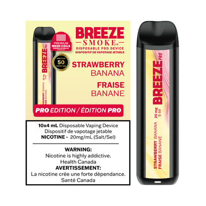 Breeze Pro S50 4mL Disposable Vape - Strawberry Banana