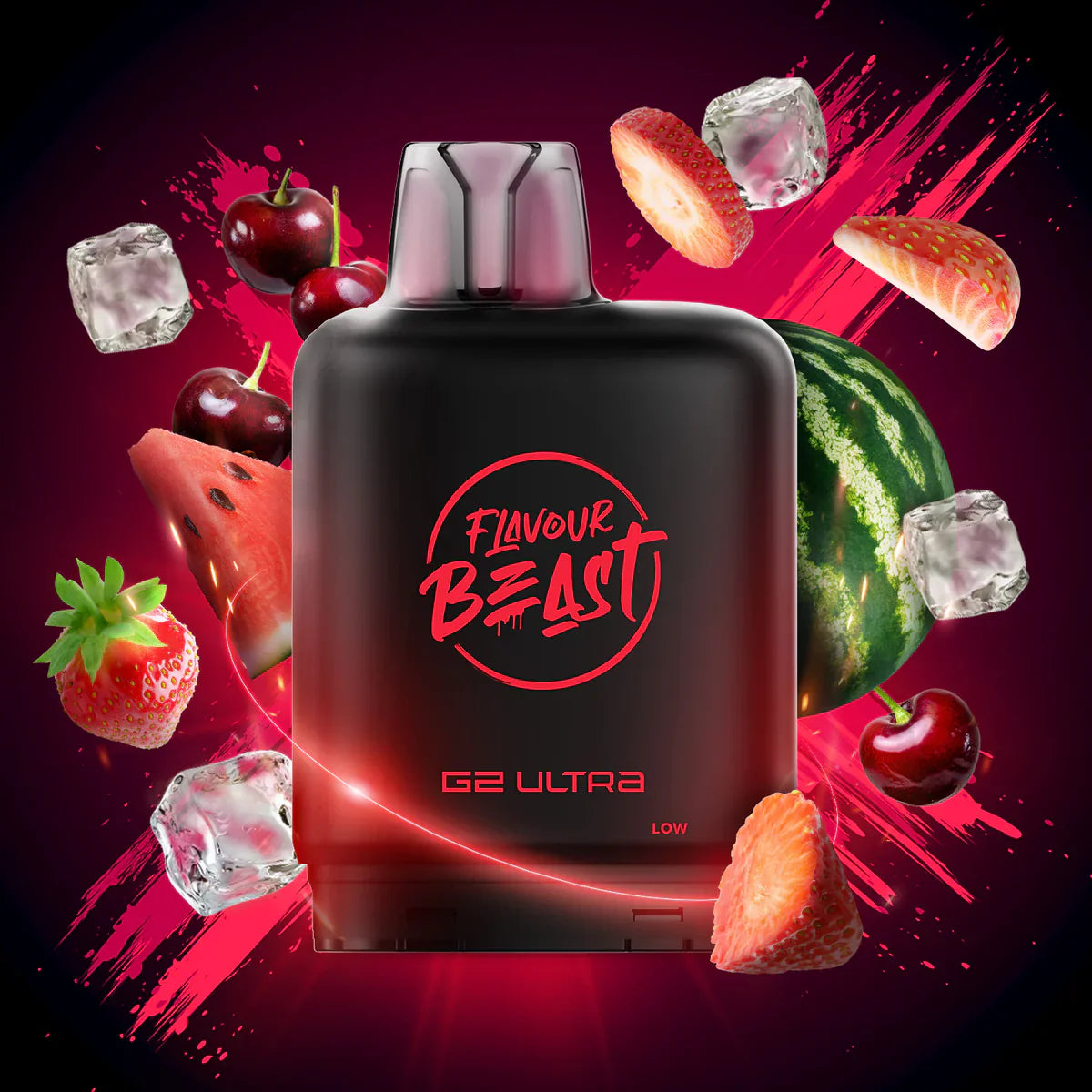 Flavour Beast Level X G2 Ultra Pod Iced - Strawberry Cherry Watermelon
