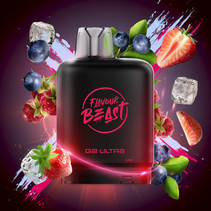 Flavour Beast Level X G2 Ultra Pod Iced - Strawberry Raspberry Blueberry