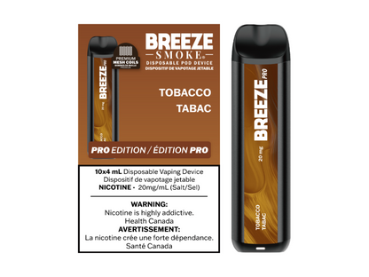Breeze Pro 20mg Disposable Vape - Tobacco