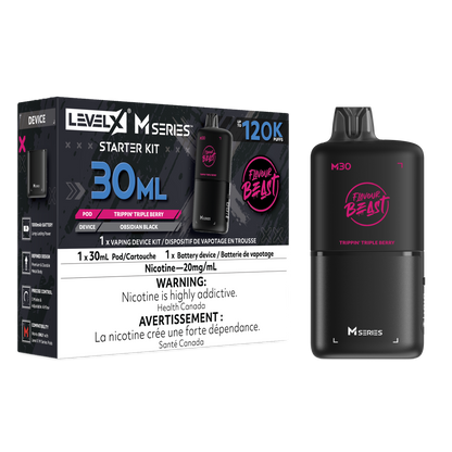 Flavour Beast Level X M Series Starter Kit 30mL Trippin' Triple Berry - Supa Vapes