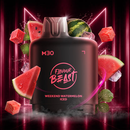 Flavour Beast Level X M Series 30mL Pod Weekend Watermelon Iced - Supa Vapes