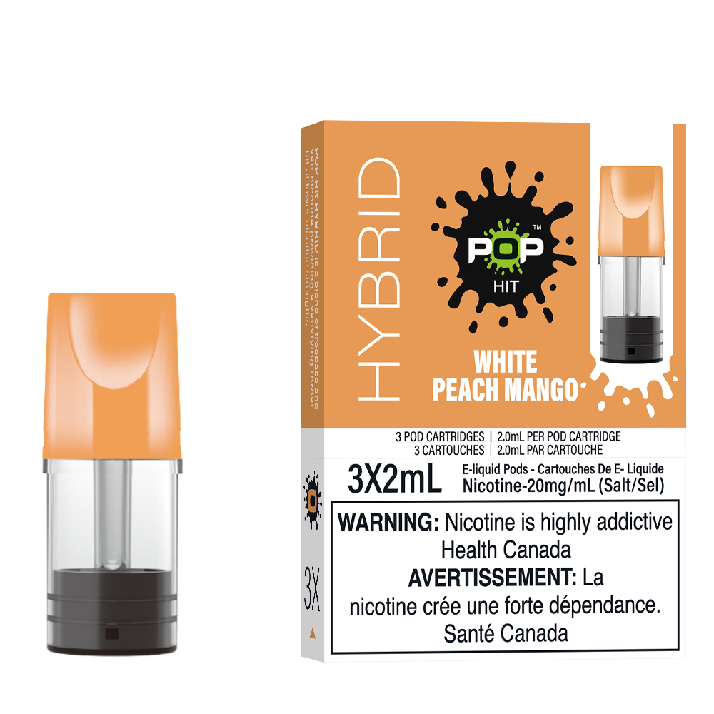 Pop Pods White Peach Mango STLTH-compatible pods 5-pack