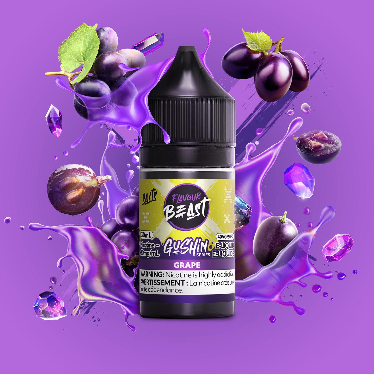 Flavour Beast Gushin Salt E-Liquid (30mL) | Iconic Candy Flavours