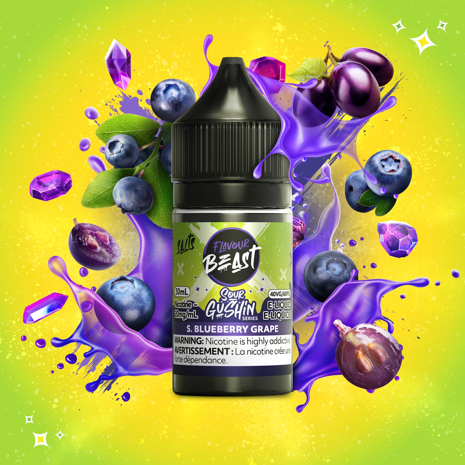 Flavour Beast Gushin Salt E-Liquid (30mL) | Iconic Candy Flavours
