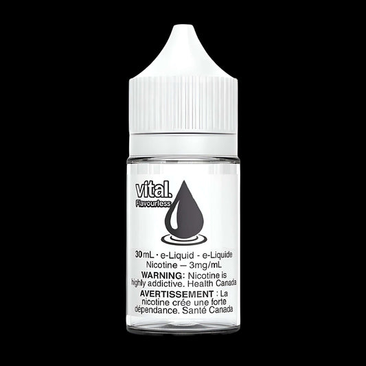 VITAL 30mL e-liquid, Flavourless, 0 mg nicotine, smooth and consistent vapor, ideal for Ontario and Quebec vapers.