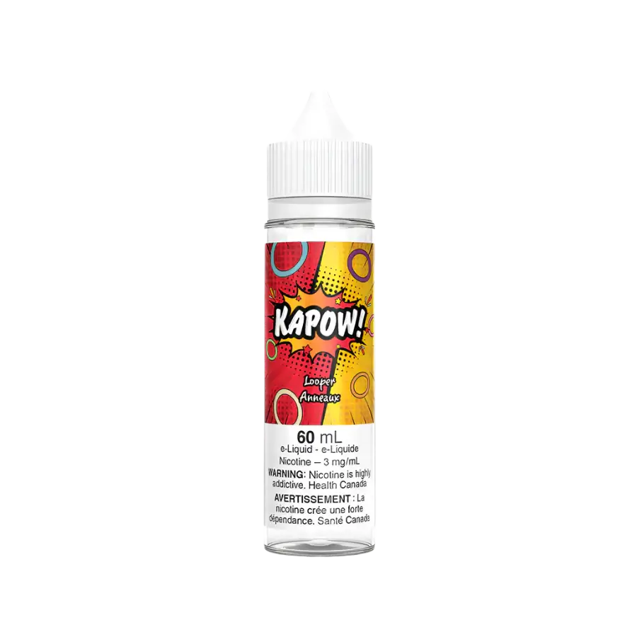 KAPOW! Nana flavour vape juice, 3mg nicotine, sweet dessert-inspired e-liquid, perfect for Ontario and Quebec vapers seeking bold sweet treat vape experience.