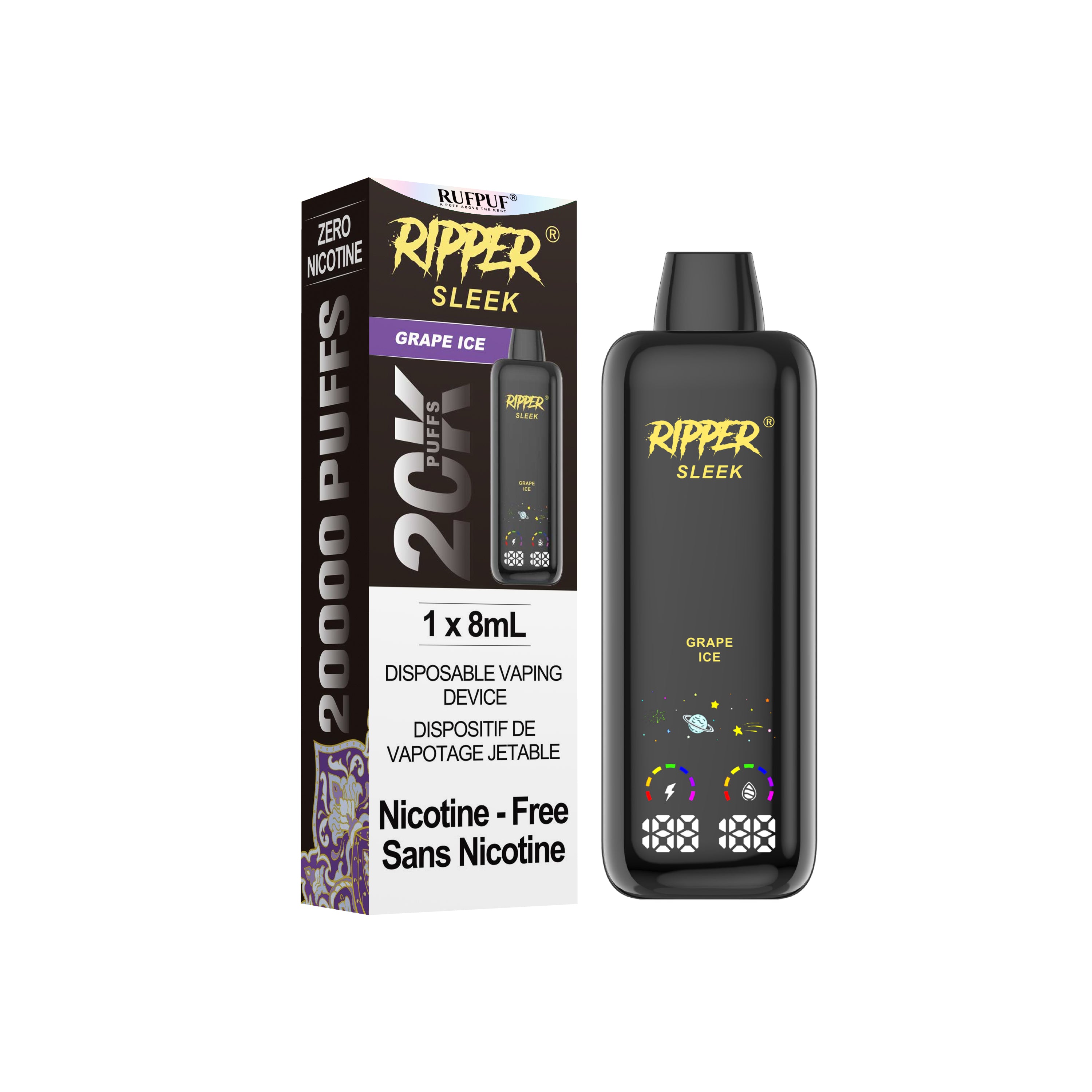 Ripper SLEEK 0NIC Disposable Vape | 20,000 Puffs (Nicotine Free)