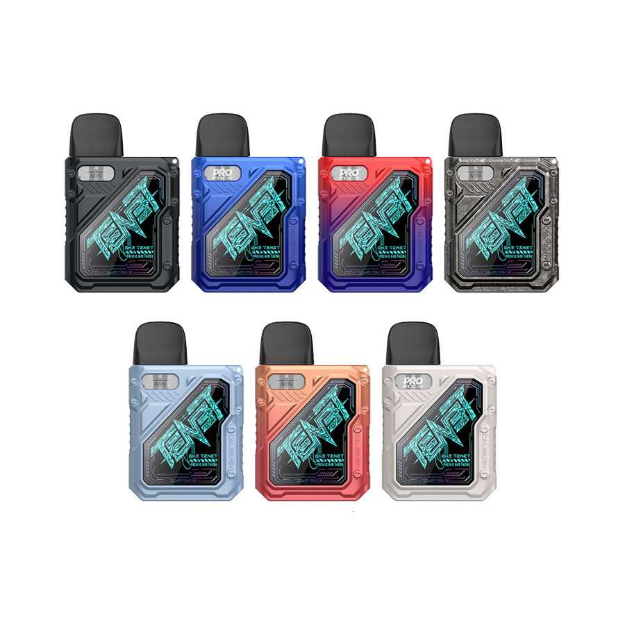 UWELL Caliburn GK3 Tenet Pod Kit, BLACK variant with 1000mAh battery, dual airflow, and Pro-FOCS flavor technology for a premium vaping experience, ideal for Ontario and Quebec users.