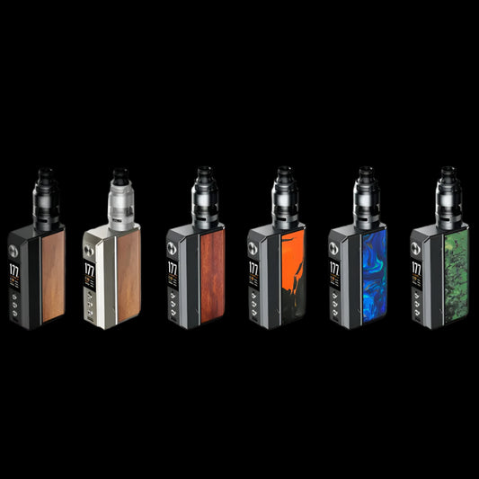 VOOPOO Drag 4 Starter Kit, Black Walnut color, dual 18650 batteries, Gene.TT 2.0 chipset with 4ml UFORCE-K tank, optimized for smooth vaping in Ontario and Quebec.