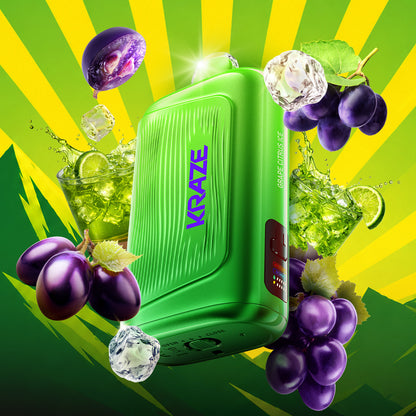 Kraze Giga 40ML Disposable Vape in Grape Citrus Ice flavour | Supa Vapes Canada